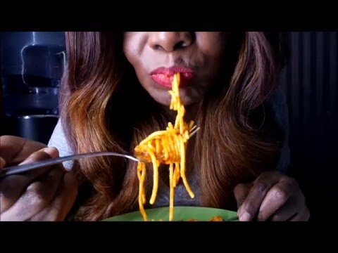 {SPAGHETTI} ASMR Eating Sounds FOR SLEEP | VERY FIRST VIDEO