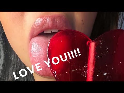 ASMR Licking lollipop | YOU ARE A SWEET-HEART