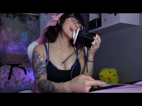 COUNTDOWN ASMR + EAR LICKING | CALM DOWN WITH ME 🖤