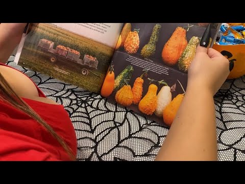 ASMR HALLOWEEN MAGAZINE FLIP THROUGH 🎃 | SOFT SPOKEN & PAPER SOUNDS