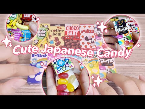 ASMR Unboxing & Trying Cute Mini Japanese Candy 🍬🍫 Whispering, Tapping, Eating/Mouth Sounds