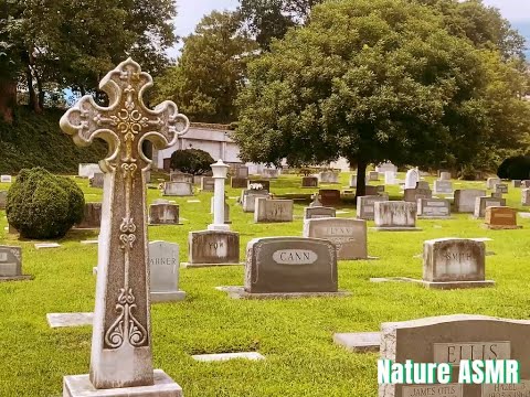 ASMR Walking in the Cemetery with Inaudible Reading of Spooky Story