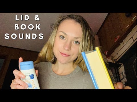 ASMR TRIGGERS AND WHISPER RAMBLE | RELAXING BOOK AND LID SOUNDS ASMR | ASMR LID SOUNDS | TINGLY ASMR