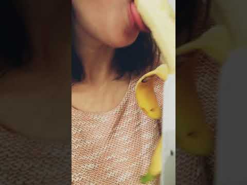 Banana eating licking sucking asmr #shorts