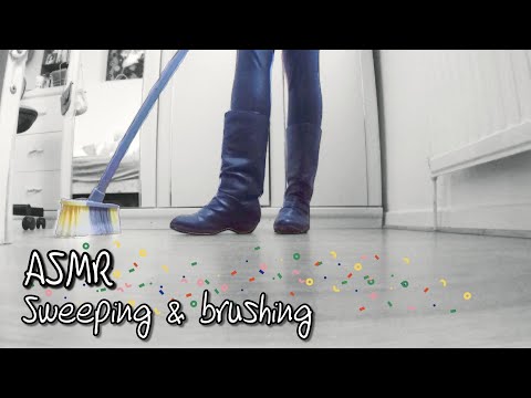 ASMR: Giantess Sweeps The Floor & A Rug 👢🧹 (up close to the camera) [Binaural, No Talking]