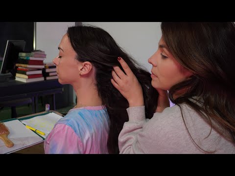 ASMR School: Girl in the back of the class plays with your hair | Part 1 | Soft Spoken vs Whisper