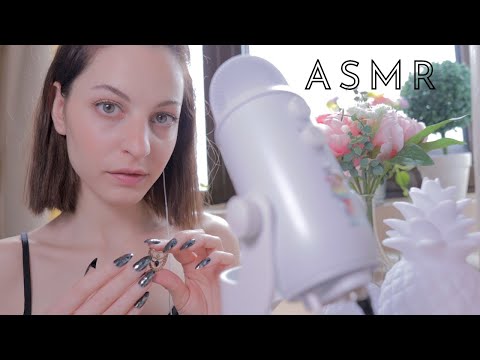 ASMR with Jewelry 💍 ~gentle ring scratching-tapping, crinkly metal sounds, quiet whispers