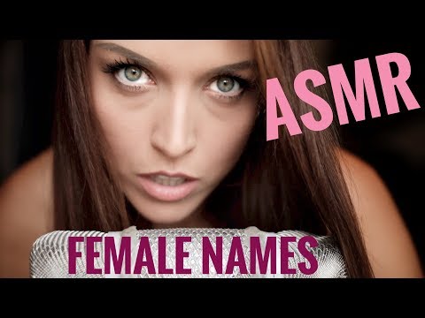 ASMR Gina Carla 👸🏽 Whispering 10 Female English Names! Ear to Ear! High Sensitive!
