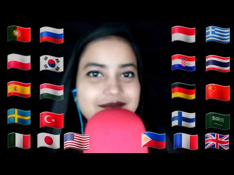 ASMR "Good Noon" In Different Languages With Fast Mouth Sounds