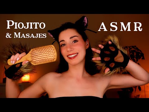 ASMR PIOJITO 💤🪲 MASAJE CAPILAR Intenso & Mouth Sounds🧡 Te Peino & Caricias POV 🐱 Roleplay en Español