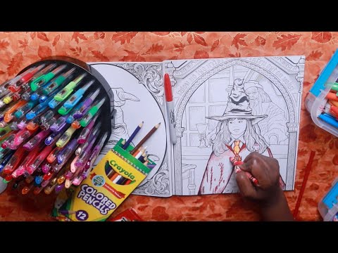 ASMR COLORING LITTLE WITCH