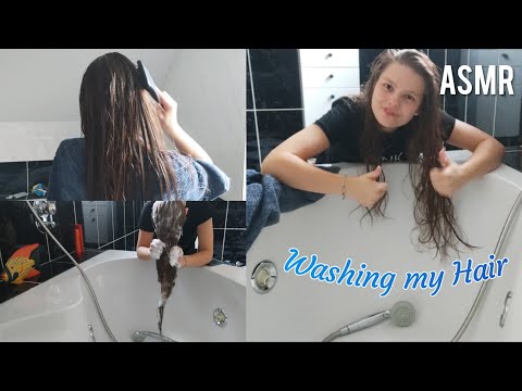 ASMR Washing my Hair (Shampooing, Conditioning & Hair Brushing)