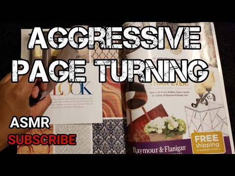 Asmr Aggressive Page Turning ~ Magazine page turning - flipping, asmr page triggers