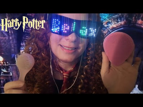 ASMR Harry Potter Hotel, Spa Massage, Removing Your Makeup, Inaudible Whispering, Roleplay,