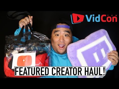 ASMR - VIDCON 2019 Featured Creator Haul (Relaxing Sounds)