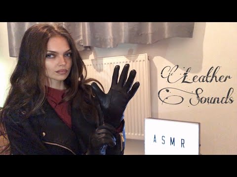 ASMR ~ Leather Jacket & Leather Glove sounds | No talking