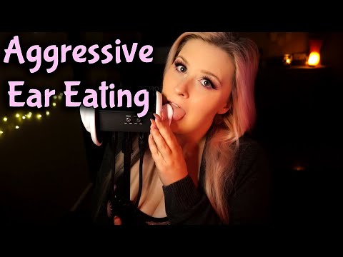 👅 ASMR Aggressive Ear Eating, Kisses, & Fluttering | NO TALKING For Sleep, Relaxation, and Study