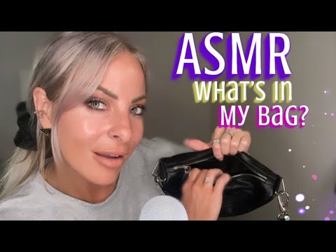 ASMR WHAT’S IN MY BAG | Close Whisper With Natural Mouth Sounds
