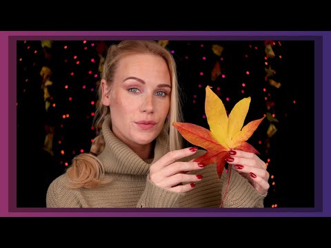 ASMR Relaxing Close up whispers / Fall Leafes Show & Tell