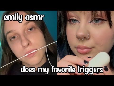 ASMR | Emily ASMR Does My Favorite Triggers (Apple Mic Nibbling, Licking, Tapping)