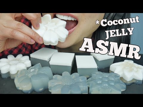 ASMR Coconut JELLY (SOFT SQUISHY EATING SOUNDS) | SAS-ASMR