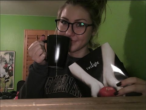 ASMR: Reading You a Bedtime Story; soft speaking, tapping and sipping
