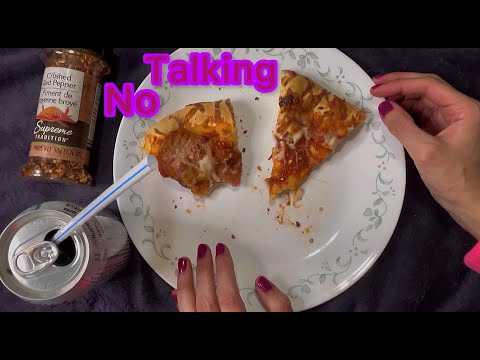 ASMR Eating Pizza No Talking(Stuffed Crust Cheesy Crunchy) Sounds Of Eating!