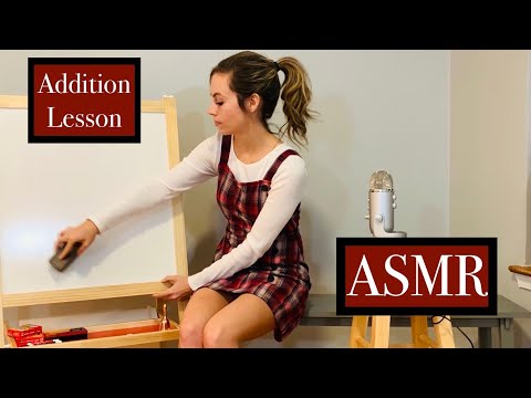 [ASMR] Double Digit Addition Lesson - Teacher Roleplay