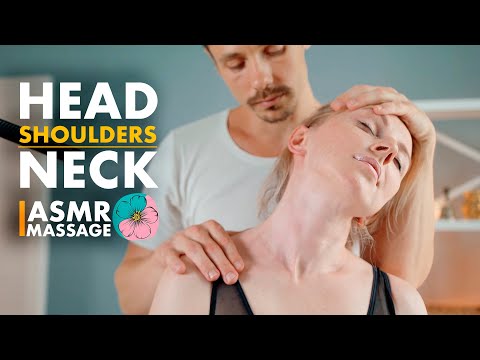 ASMR head & shoulders massage | Neck tingles with relaxing sounds