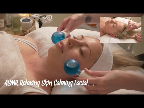 ASMR Calming Facial with Ice Globes, Face Mask and scalp and hair brushing (NO TALKING)