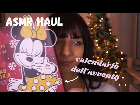 ASMR ita 🎄 Haul Natale (tapping, fabric sounds, lid sounds, semi-fast)