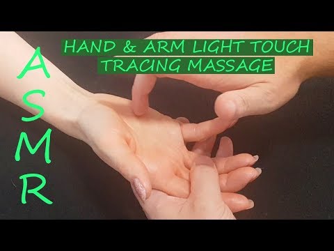 [ASMR] Light Touch/ Tracing Hand & Arm Massage Sleepy time [No Talking][No Music]