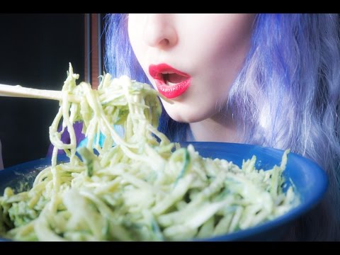 ASMR: RAW Zucchini Pasta ~ Relaxing Eating Sounds [No Talking | Vegan] 😻