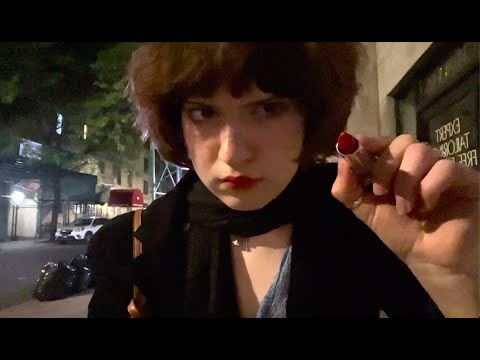 asmr ~ getting you ready for a party on the street (city sounds)