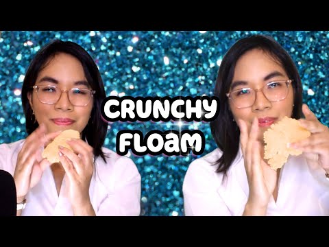 ASMR TWIN - SATISFYING Crunchy Floam Sounds 💙✨ [No Talking]