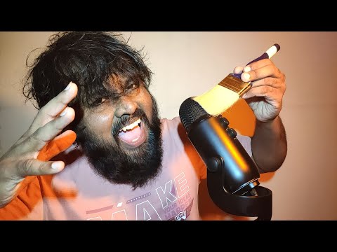 ASMR Mic Brushing, Mic Blowing And Mouth Sounds