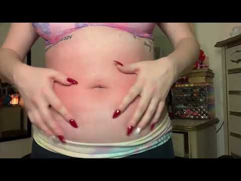 ASMR Belly/ Stomach/ Navel Scratching - fast and aggressive style