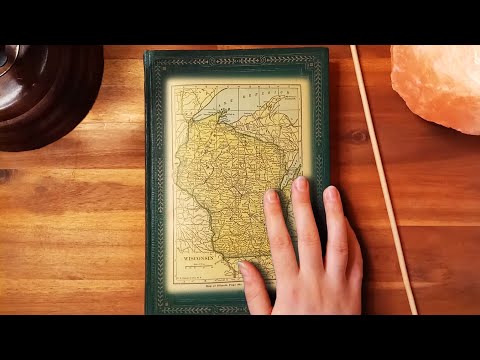 ASMR Exploring 1925 Wisconsin in a Vintage Atlas