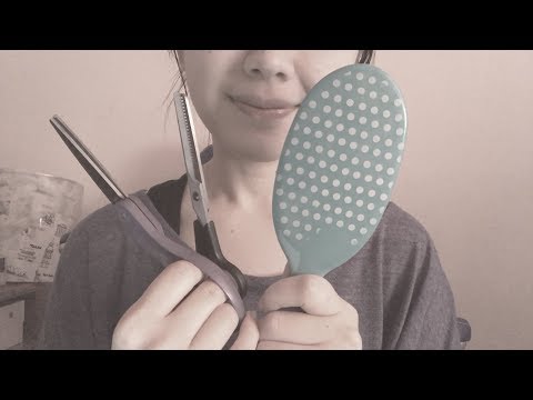 ASMR Haircut *ROLEPLAY* | Tingly Tapping | Brushing | Spray Bottle | ETC