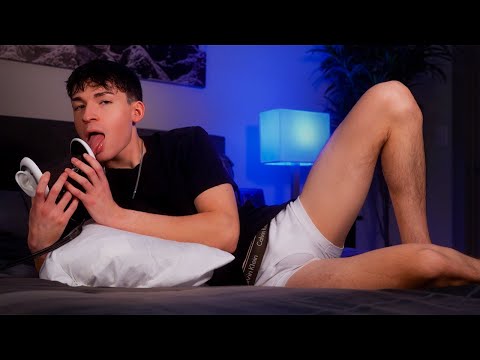 ASMR Your Boyfriend Licks Your Ears Before Bed (intimate & tingly)