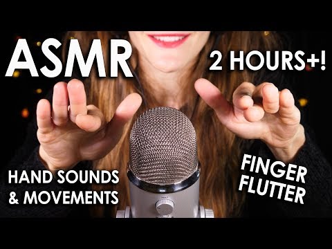ASMR FINGER FLUTTER & HAND SOUNDS / MOVEMENTS 2H+ 😍 4k (No Talking) Blue Yeti