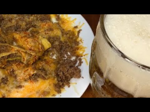 ASMR Quarantine Food - when low on ingredients  (Tacos & Beer Baby!) Lite Mukbang