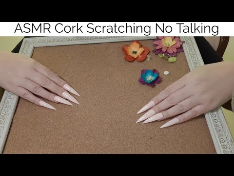 ASMR Cork Scratching Long Nails-No Talking