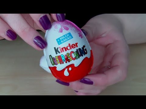 ASMR. Unwrapping 4 Kinder Surprise Eggs (Special Barbie Edition)
