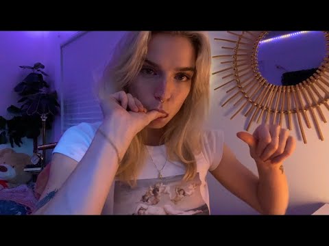 spit painting asmr | mouth sounds, hand sounds (fast paced)