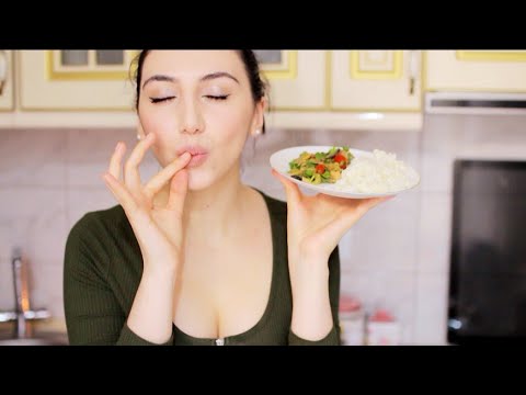 ASMR Yummm🍴Cooking For You ❤️Close Up Whisper /Vegan Salad