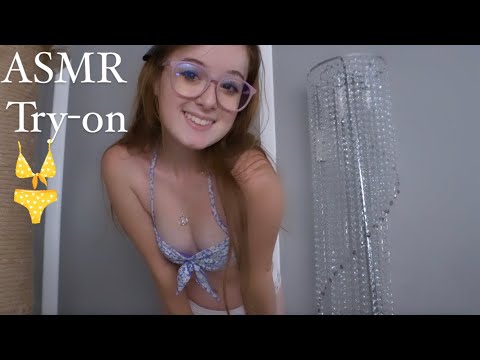ASMR Fabric Scratching (bathing suit try-on)👙