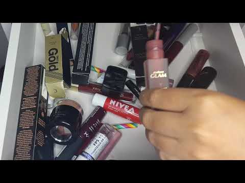 ASMR TAPPING - arrumando a minha gaveta de maquiagem