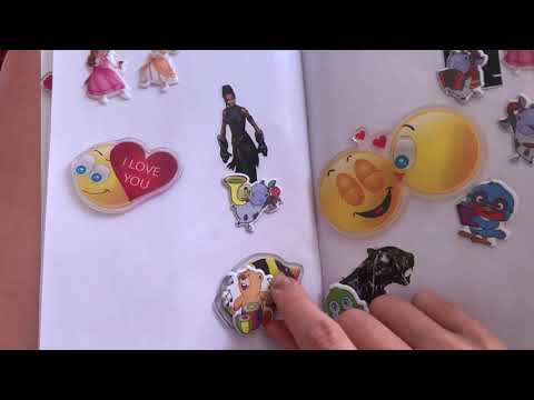 ASMR sticker book sounds relaxing no speaking