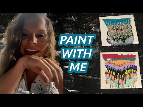 ASMR Creating an Abstract Pull Chain Painting 🎨